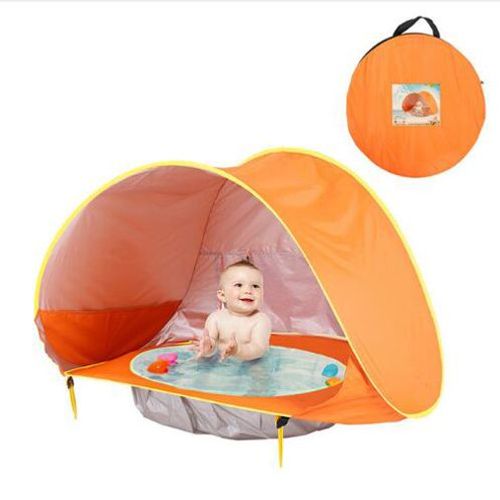 Tente De Plage Pour Bébé,Auvent De Soleil Pop Up,Imperméable,Protection Contre Les Uv,Avec Piscine,Camping En Plein Air - Type Td1076c