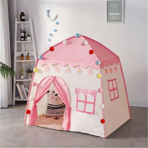Tente Portable Pour Enfants,Jeux D'intérieur Et D'extérieur,Petite Maison Pliante,Château De Princesse Pour Fille,Maison De Jeux,Lampe Étoile,5m - Type Pink