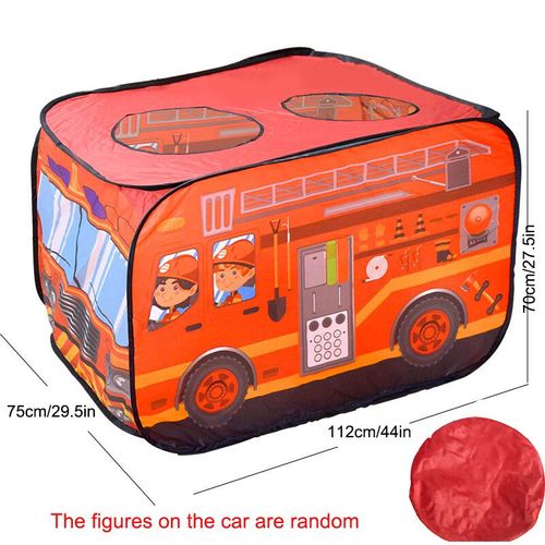 Tente De Jeu Nette Playhood Pour Enfants,Camion De Pompiers,Voiture De Police,Maison De Jeu Intérieure Inative Princess-Blast - Type Red Fire Truck
