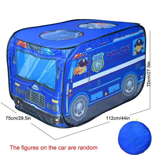 Tente De Jeu Nette Playhood Pour Enfants,Camion De Pompiers,Voiture De Police,Maison De Jeu Intérieure Inative Princess-Blast - Type Blue Police Car