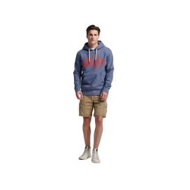 Sweat Superdry Chiné Vintage Logo Homme Bleu