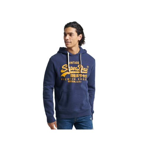 Sweat Superdry Vintage Logo Heritage Homme Bleu
