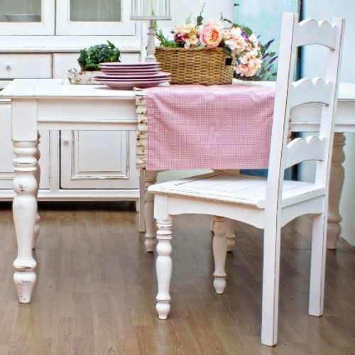 Chaise Repas 45x45x102 Cm En Manguier Blanc - Manisa