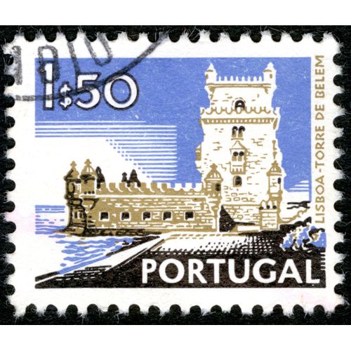 Timbre Oblitéré Portugal, Lisboa - Torre De Belem, 1s50