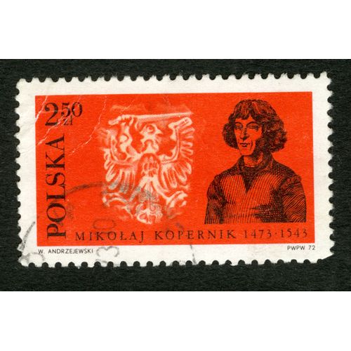 Timbre Oblitéré Polska, Mikolaj Kopernik 1473-1543, 2,50 Zl