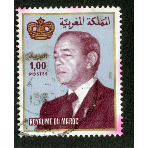 Timbre Oblitéré Royaume Du Maroc, 1982, Postes, 1,00