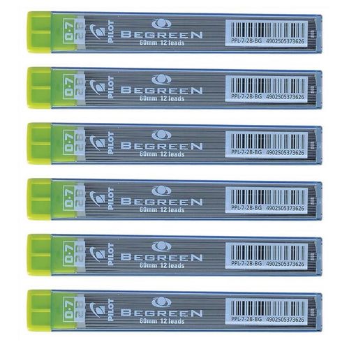 Pilot Lot De 6 Etuis De 12 Mines Qualité Très Résistante 0,7 Mm Ppl-7-2b-Bg