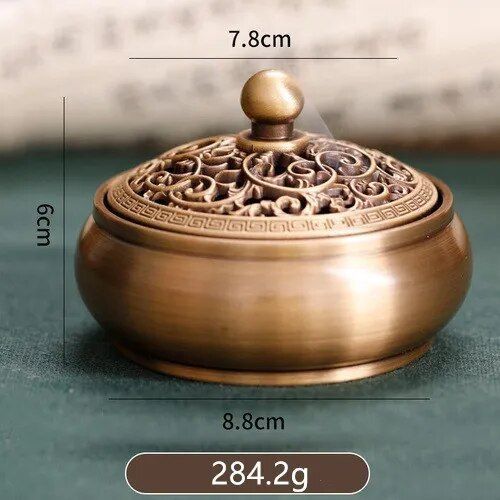 Brûleur d'encens antique chinois en laiton,diffuseur d'arômes de chambre à coucher,diffuseur d'arômes,décoration de la maison