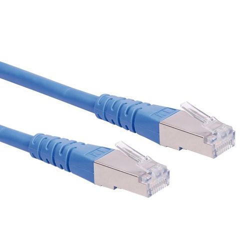 Roline - Cordon de raccordement - RJ-45 (M) pour RJ-45 (M) - 1.5 m - SFTP - CAT 6e - moulé, bloqué - bleu