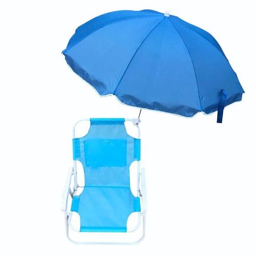 Chaises De Pont Pliantes Multifonctionnelles Pour Enfants,Parapluies Portables,Accessoires De Plage En Plein Air - Type Light Blue