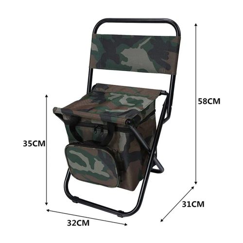 Chaise Pliante D'extérieur,Camping,Pêche,Tabouret,Sac À Dos Portable Isotherme,Sac À Outils De Pique-Nique,Sac De Table De Siège De Randonnée - Type Camouflage