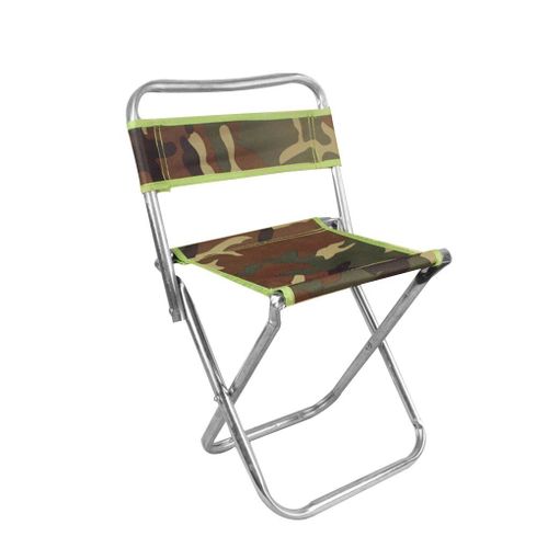 Camsolomon-Tabouret De Pêche Avec Dossier,Chaise Pliante Portable,Camping En Plein Air,Pique-Nique,Mini Siège - Type Camouflage46x29x29cm