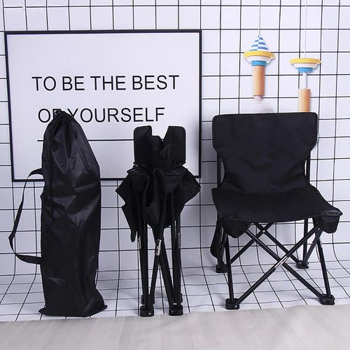 Chaise Pliante Ultralégère En Métal Dur,Tabouret De Banc Portable,Chaise De Camping,Siège De Pique-Nique,Chaise De Pêche,Chaise De Randonnée,Touriste De Plein Air,Sourire - Type Black With Bag