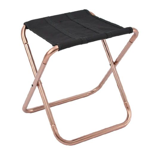 Tabouret De Pêche Pliant En Aluminium,Chaise Légère Et Portante Pour La Détente - Type Large Rose Gold