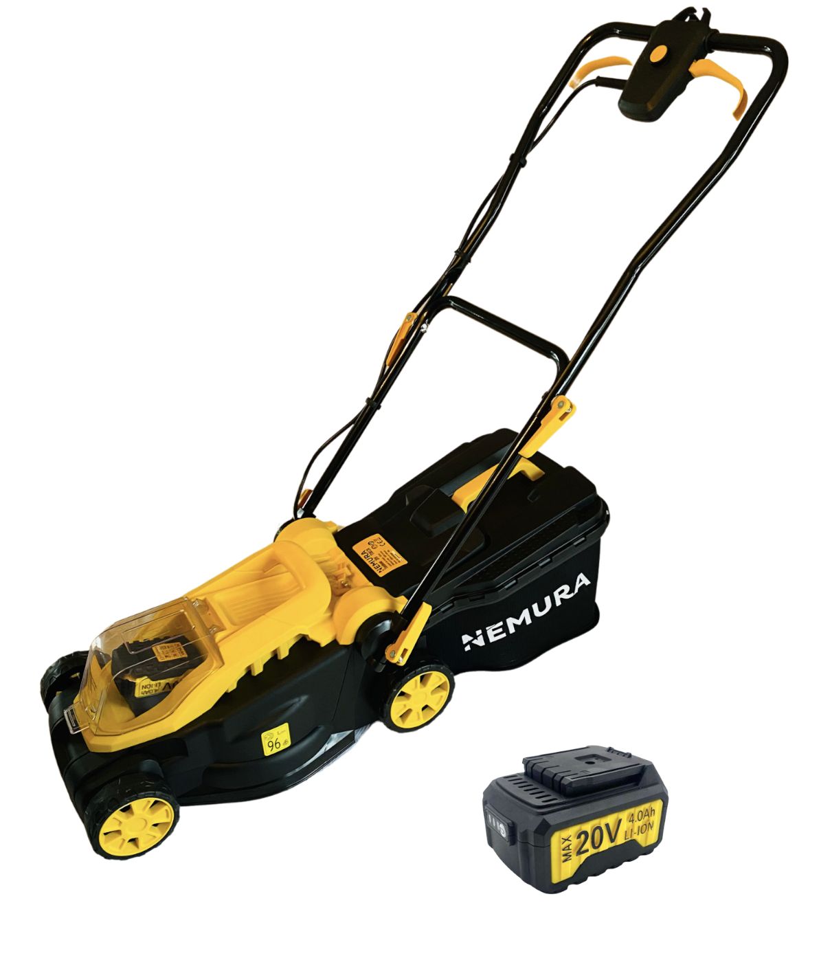 Tondeuse à batterie NEMURA 20V + Batterie 4Ah + Chargeur rapide - C...