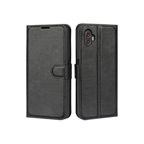 Dlh - Étui À Rabat Pour Téléphone Portable - Noir - Pour Samsung Galaxy Xcover 6 Pro
