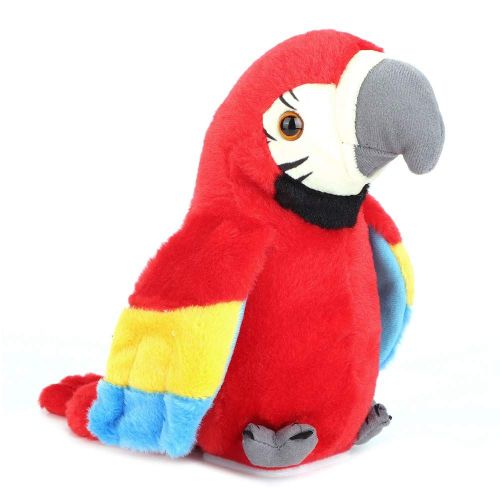 Jouet De Perroquet Parlant, Jouet En Peluche Parlant, Enregistrement Électronique Oiseau Jouet Animal Interactif Sensoriel Jouet Éducatif Anniversaire Cadeau De Noël Pour Les Enfants(Rouge)