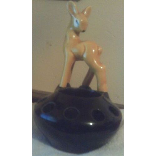Vintage - Pique-Fleur - 5 Trous - " Bambi " - Céramique
