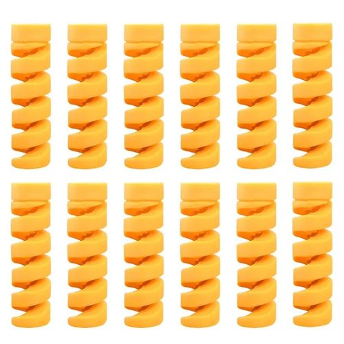 Protecteur De Câble De Données Universel En Silicone,Enrouleur En Spirale,Fil,Couverture D'évaluation Pour Iphone,Chargeur Usb,1 Pièce,12 Pièces - Type 12pcs (Yellow)