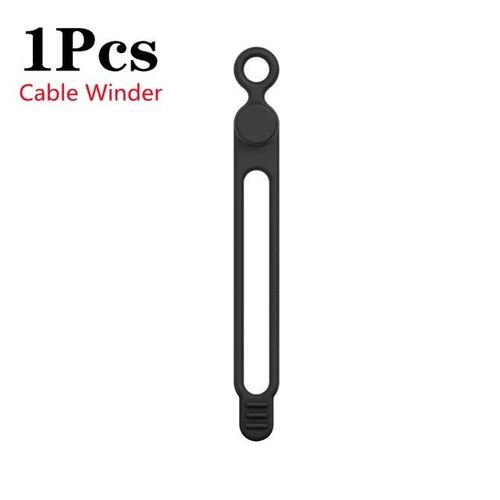 Enrouleur De Fil Rond Portable,Gestion Des Câbles,Évaluation De La Rette Rétractable,Support De Chargeur Usb,Fil De Souris,Rangement De L'écouteur - Type B-Black