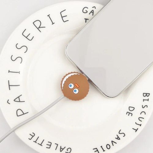 Protecteur De Câble Usb En Silicone Pour Iphone,Joli Fil De Chargeur Mordu,Protecteur De Câble De Ligne De Données,Économiseur De Câble #M