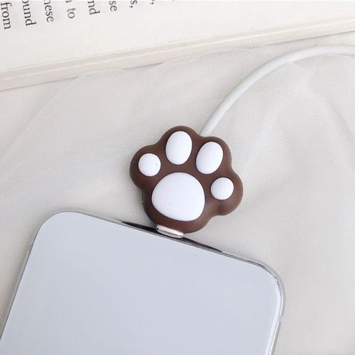 Protecteur De Câble Usb En Silicone Pour Iphone,Joli Fil De Chargeur Mordu,Protecteur De Câble De Ligne De Données,Économiseur De Câble #F