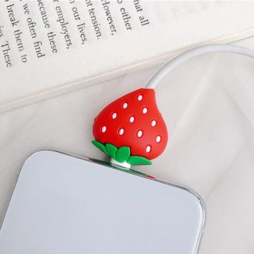 Protecteur De Câble Usb En Silicone Pour Iphone,Joli Fil De Chargeur Mordu,Protecteur De Câble De Ligne De Données,Économiseur De Câble #C