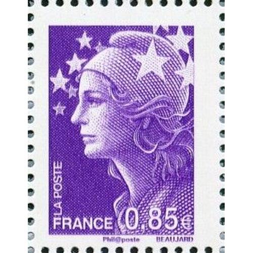 France 2009, Très Beau Timbre Neuf** Luxe Yvert 4416, Marianne De Beaujard 0.85 Euros Violet.