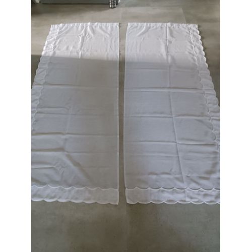 Paire De Rideaux Voile Blanc 65 X 160 (