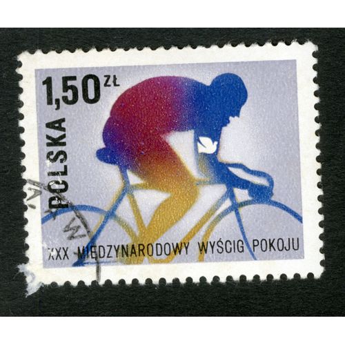 Timbre Oblitéré Polska, Xxx Miedzynarodowy Wyscig Pokoju, 1,50 Zl