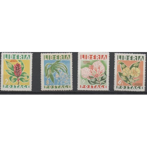 Liberia Timbres Fleurs