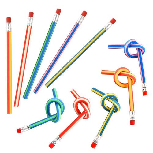 20 Pcs Doux Flexible Bendy Crayons Gomme Magic Bend Jouets École Équipement Stationnaire Pour Enfants Fête Sac Remplisseurs Fête