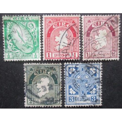 Irlande N°40 Au 43 Et 45 Filigrane Se Oblitérés