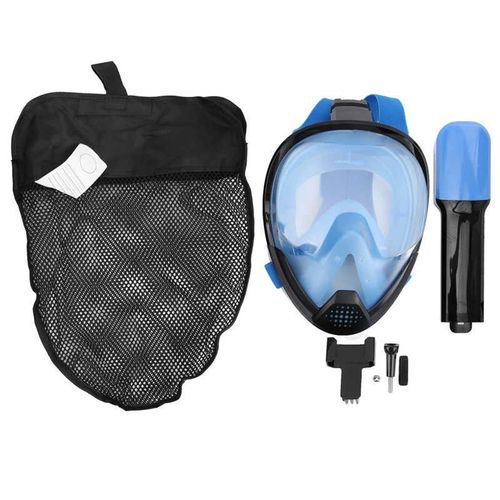 Lunettes Faciales Complètes Anti Buée Pour Plongée Sous Marine, Avec Tube De Respiration Et Support
