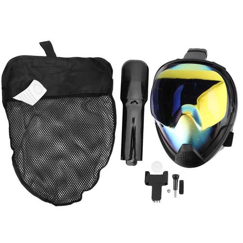 Protection Faciale Complète Uv Pour Plongée En Apnée, Avec Tube Respirant Détachable