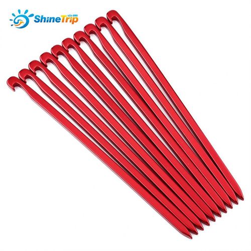 Shinetrip 10 Pièces/Ensemble Clou De Tente 16 Cm Diam 0.15 Pouce En Alliage D'aluminium Pieu De Tente Pour Camping En Plein Air Randonnée Tente Accessoires