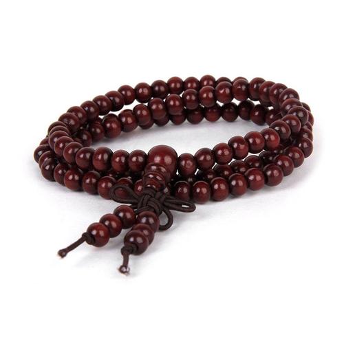 Bracelet Bouddhiste Mala Style Tibétain 108 Perles Chapelets En Bois Perles