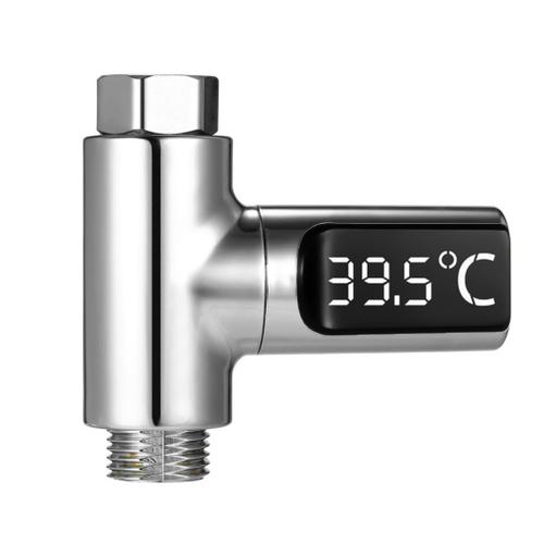 Thermomètre Rotatif À Affichage Led Pour Douche Et Eau, 360 Degrés, Auto-Production D'électricité, Moniteur De Température De L'eau, Compteur D'énergie Intelligent