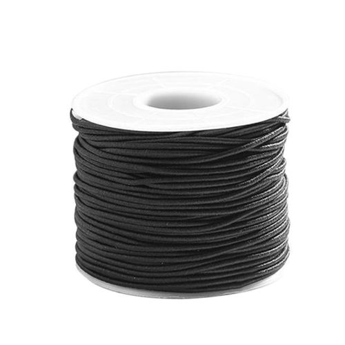 Ligne De Cuir Ciré Cordon Fil De Coton Chaîne Sangle Collier Corde Pour La Fabrication De Bijoux Bracelet À Bricoler Soi Même Fournitures, Noir