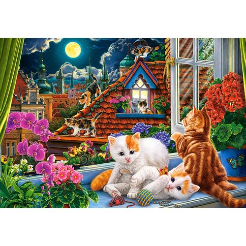 Chatons Sur Le Toit - Puzzle 1500 Pièces