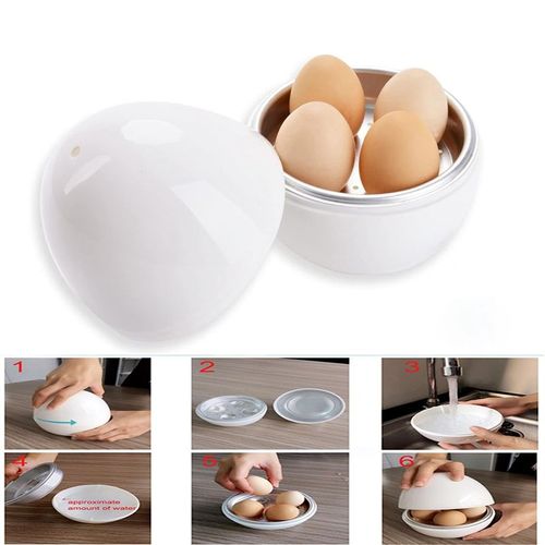 Oeuf Pod-micro-ondes oeuf chaudière cuiseur oeuf vapeur parfaitement cuit les oeufs et détache la coquille