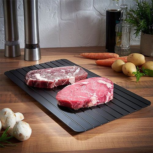 Plateau de décongélation de viande en quelques Minutes, plateau de décongélation à domicile, pas d'électricité, produits chimiques pour micro-ondes