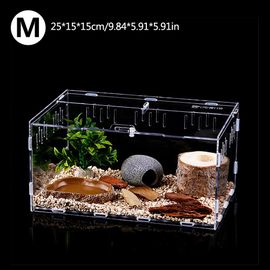 Bac Transparent En Acrylique Pour Élever Des Reptiles, Réservoir D'insecte, Araignée, Tortue, Lézard, Couvercle Vivarium, Produit Pour Animaux De Compagnie, Terrarium