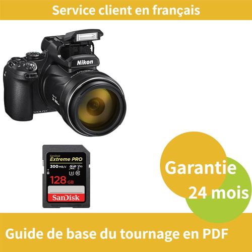 Nikon Coolpix P1000 Appareil photo numérique+SanDisk 128 Go Extreme PRO carte SDXC UHS-II