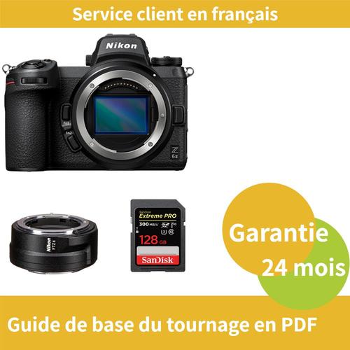 Nikon Z6 II caméra+Nikon Bague d'adaptation FTZ II+SanDisk 128 Go Extreme PRO carte SDXC UHS-II