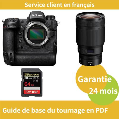 Nikon Z9 Camera+Objectif Nikon Z 50mm f1.2 S Nikkor+SanDisk 64 Go Extreme PRO carte SDXC UHS-II