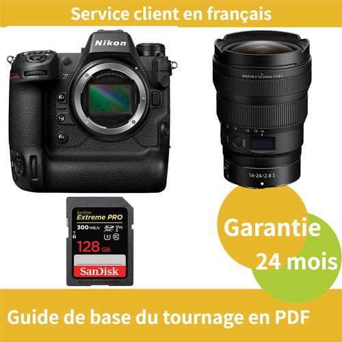 Nikon Z9 Camera+Objectif Nikon Z 14-24mm f2.8 S NIKKOR+SanDisk 128 Go Extreme PRO carte SDXC UHS-II