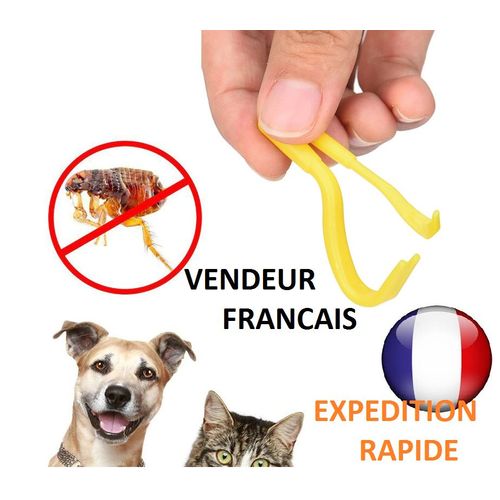 Lot 2 Tire Tiques Humain/Chien/Animal/Cheval/Chat Crochet Pince Tic Tick Rapide