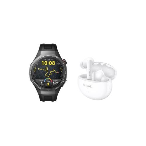 Pack Montre Connectée Huawei Watch Gt 5 Pro 46 Mm Noir + Buds Blancs