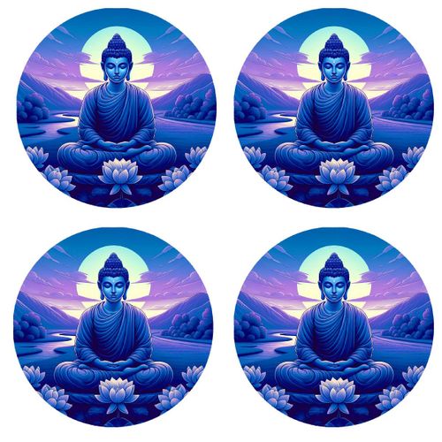 Set De 4 Dessous De Verres Sagesse De Bouddha Cbkreation